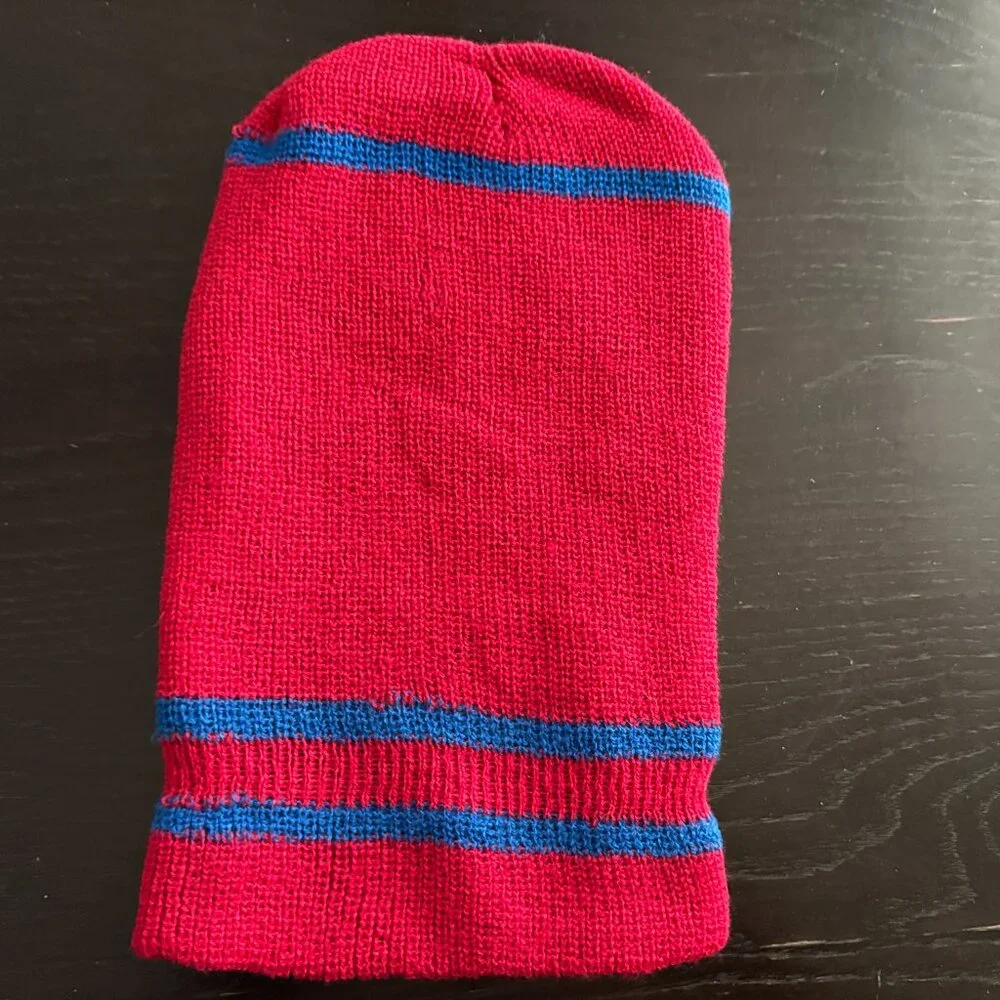 NWOT Mens Free Authority Stocking Cap Winter Face Mask Red Blue